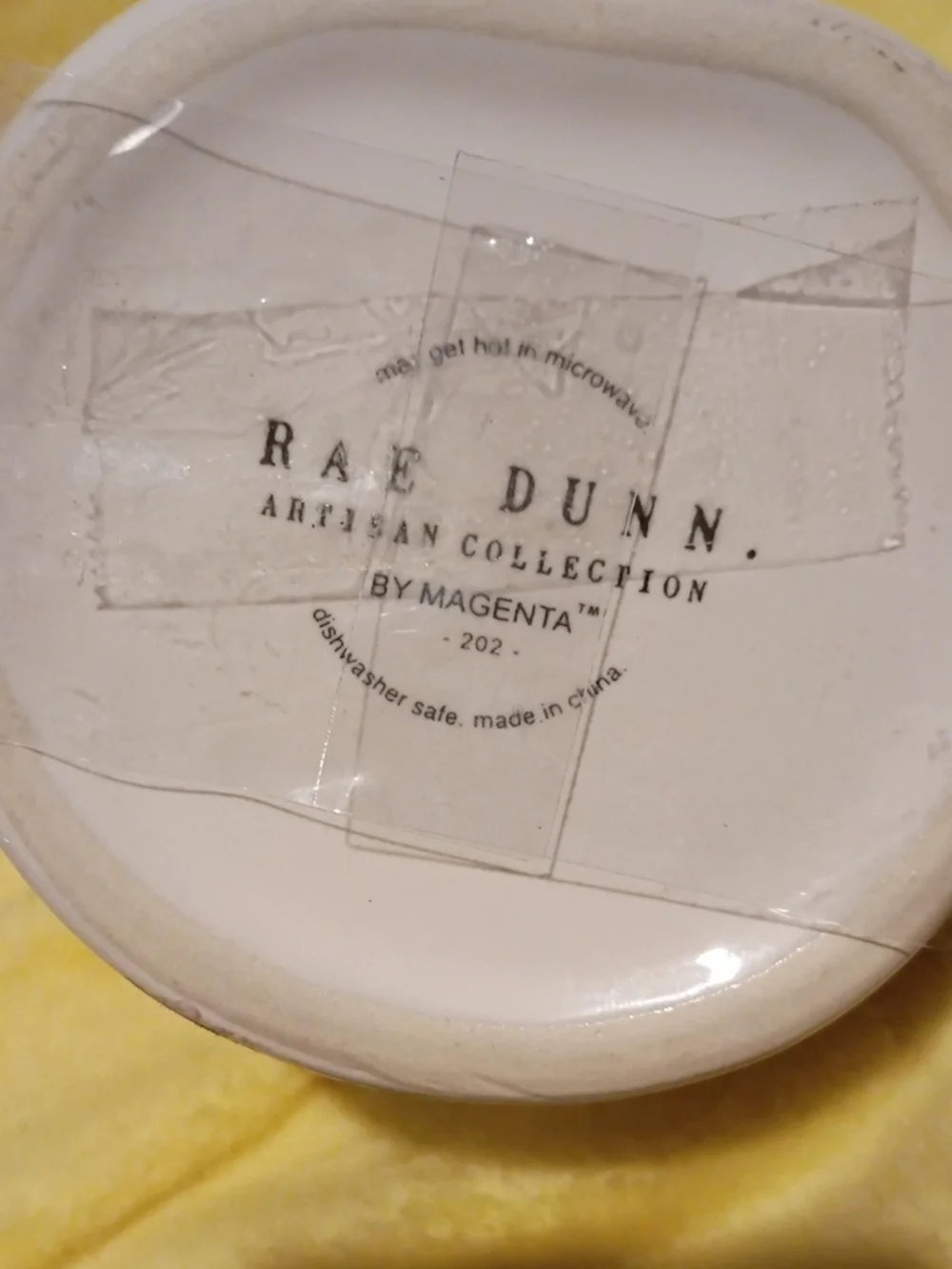 Rae Dunn White Mug with Red Heart Lid and Red Lettering